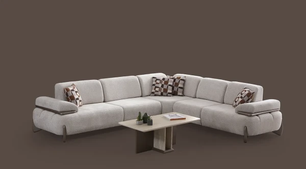 Rocco Ahşap Ayaklı Yataklı Köşe Koltuk