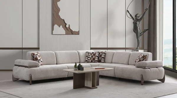 Rocco Ahşap Ayaklı Yataklı Köşe Koltuk